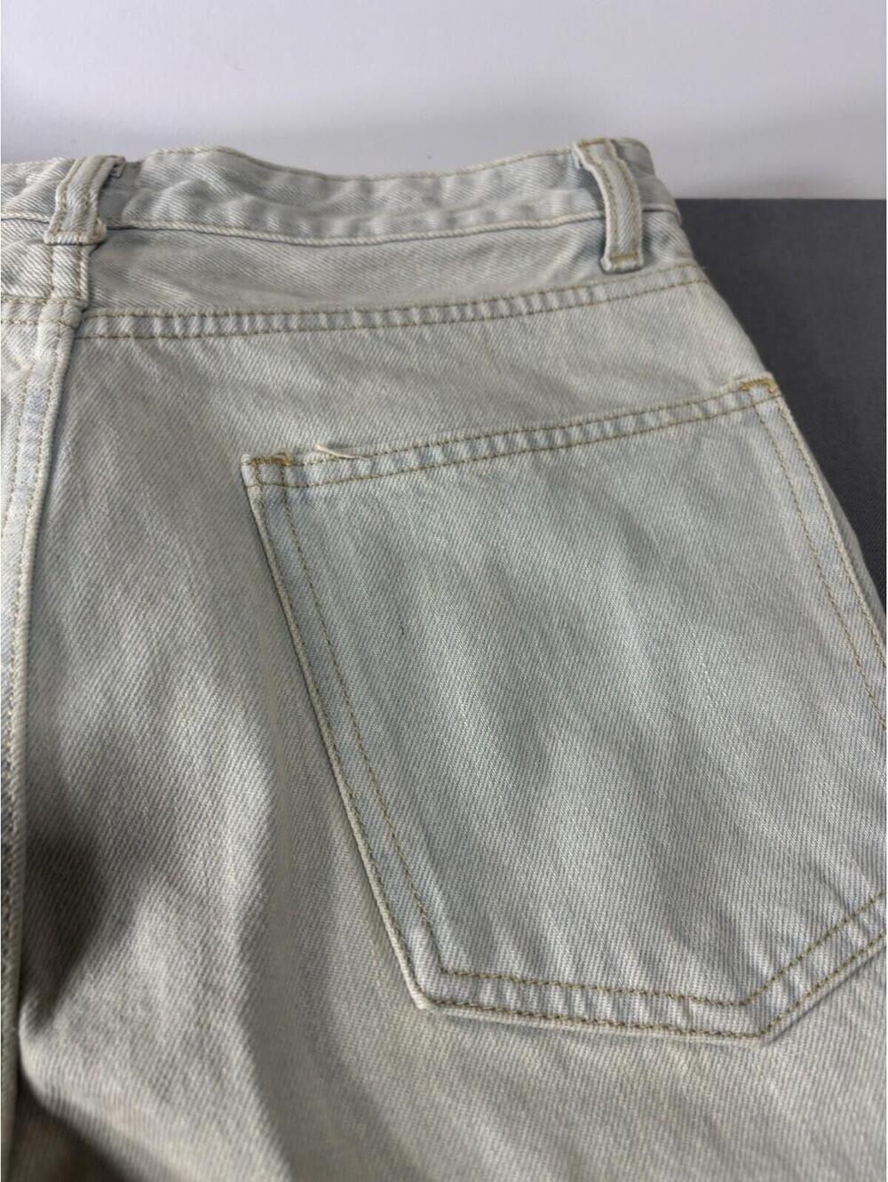 ZARA Denim Jeans Women's Size 2 White Zip Fly Mid Rise - Picture 12 of 14